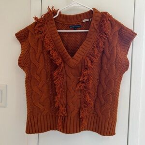Levi’s rust fringe sweater vest